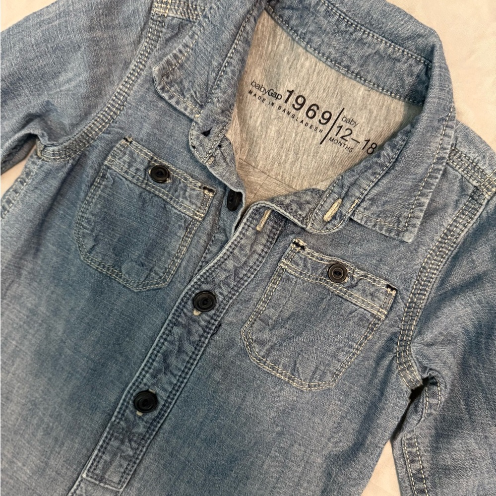 Baby Gap chambray jumpsuit
